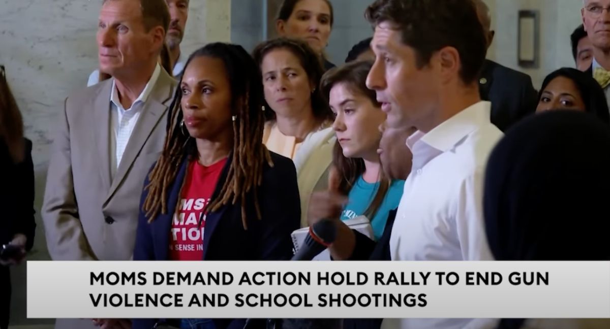 Our Moms Demand Action volunteers, community officials, and Moms Demand Action Executive Director, Angela Ferrell-Zabala, gathering and speaking at the Minnesota State Capitol demanding more than thoughts and prayers